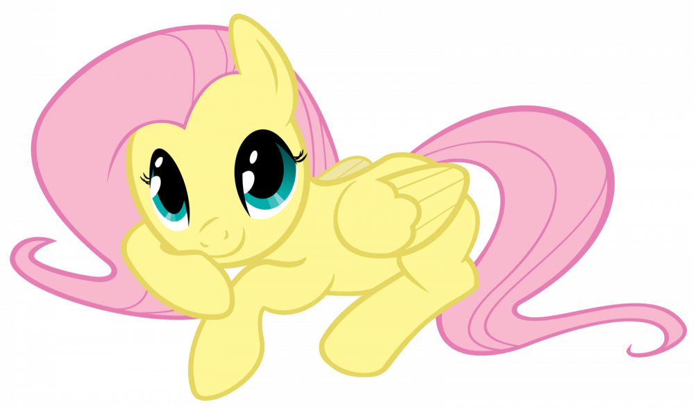 Fluttershy sitting cute.png