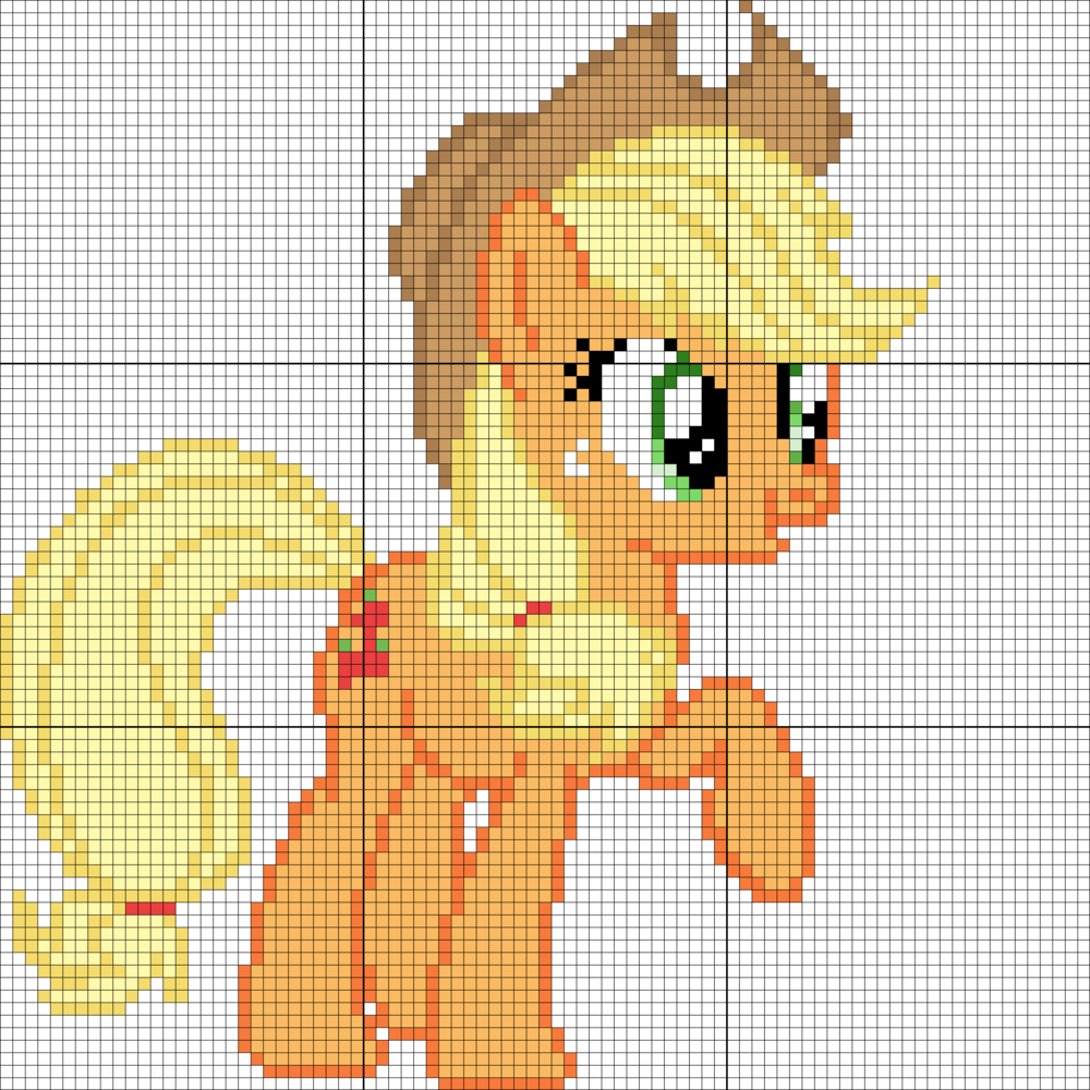 my little pony applejack perler pattern 3x3 compress.png