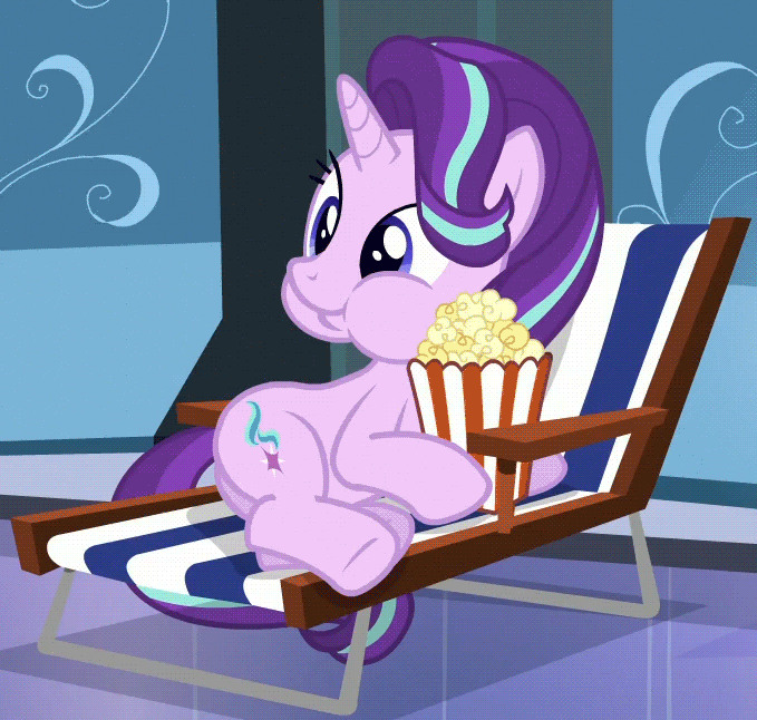 1118304__safe_screencap_starlightglimmer_thecrystalling_animated_cute_eating_food_glimmerbetes_popcorn_puffycheeks_side_smiling_solo_-colon-t_underh.gif.2d1dc27ca6721e6383cb854188b99f35.gif