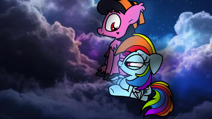 Silver+Song+flirting+with+Rainbow.gif